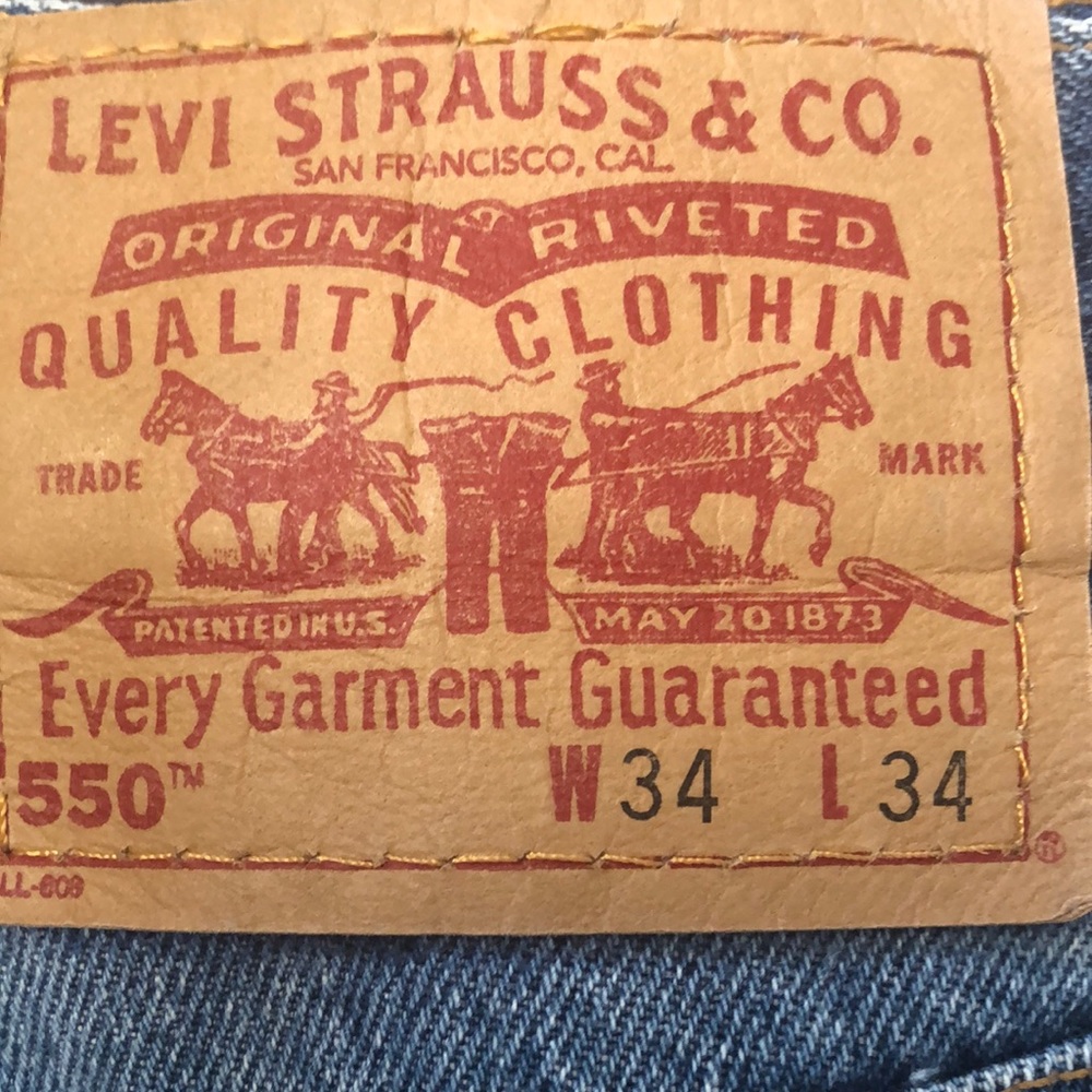 Levi’s 550 relaxed fit blue jeans